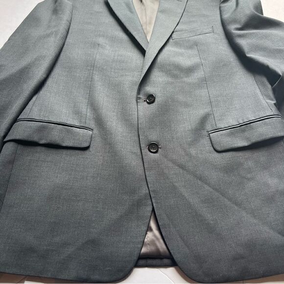 Lauren Ralph Lauren Men's Wool Sport Coat Solid Gray Size 42L - Picture 6 of 10